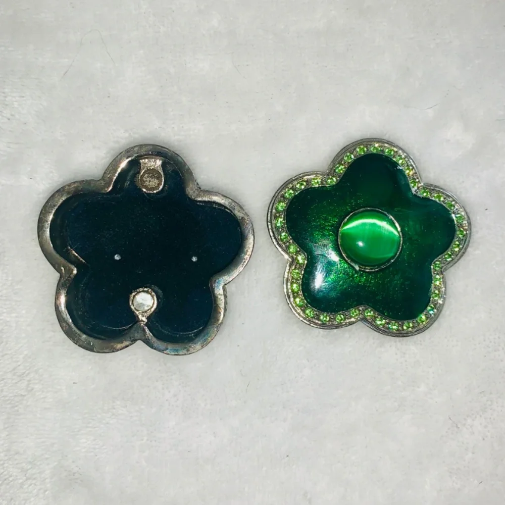 Emerald Green Enamel Trinket Box - Picture 2 of 5